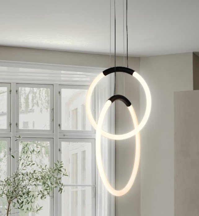 COLGANTE LED 42W ANILLOS 40CM+30CM 3000K